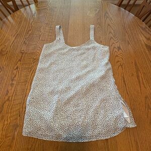 Theory Silk Shell Tank Top White Blue Print Size P Chemise